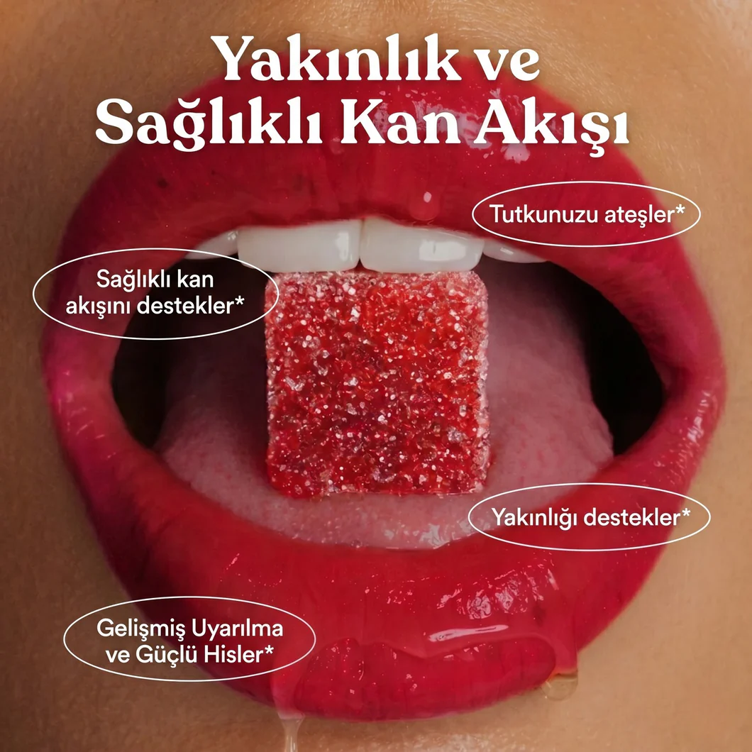 Doruğa Ulaş Ateşli Küpler Libido Arttırıcı Gummy Gıda Takviyesi